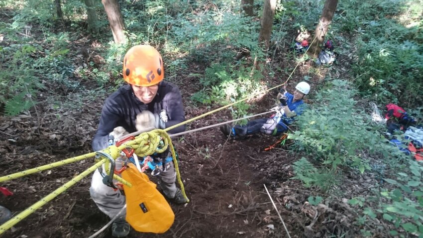 遭難救助訓練の様子